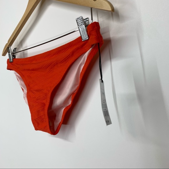 Shade & Shore Deep Orange Swimsuit Bikini Bottoms Low Coverage Cheeky New Nwt - Picture 5 of 16